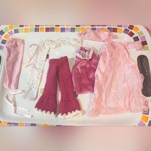 Barbie Pink and White Doll Clothing Set